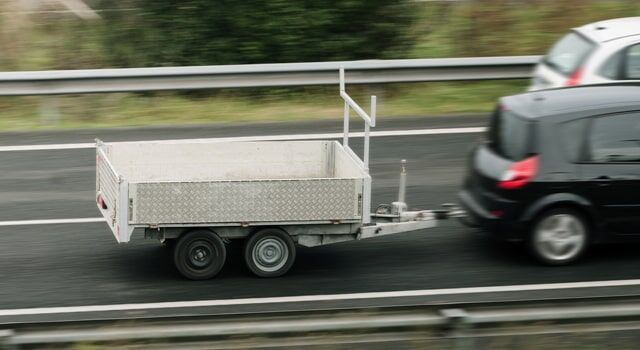 Trailer towed behind vehicle